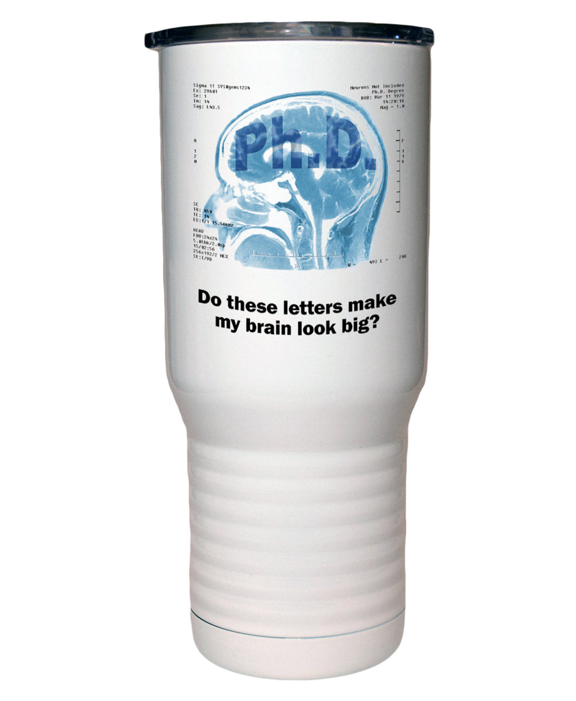 Ph.D. Degree Brain MRI  Polar Camel White Travel Mug- 20 ounce