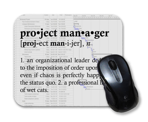 Project Manager Definition Funny Quote Mouse Pad