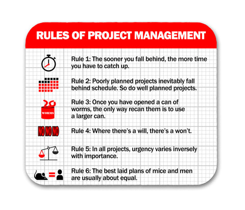 Project Management Funny Science Mouse Pad For Project Managers