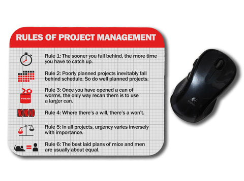 Project Management Funny Science Mouse Pad For Project Managers