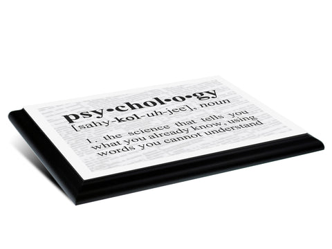 Psychology Definition Funny Typography Wall Plaque