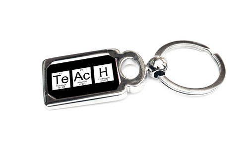 Teach Periodic Table of Elements Metal Key Chain