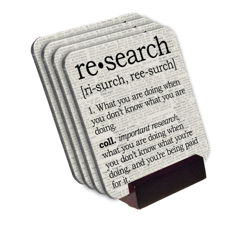 Research Definition Coasters with Display Holder