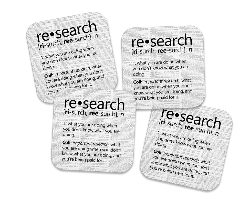 Research Definition Coasters Neoprene 4 Piece Set