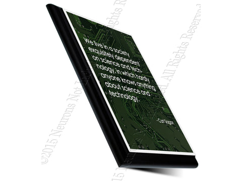 Carl Sagan Quote Typography Wall Plaque - 9" x 12"