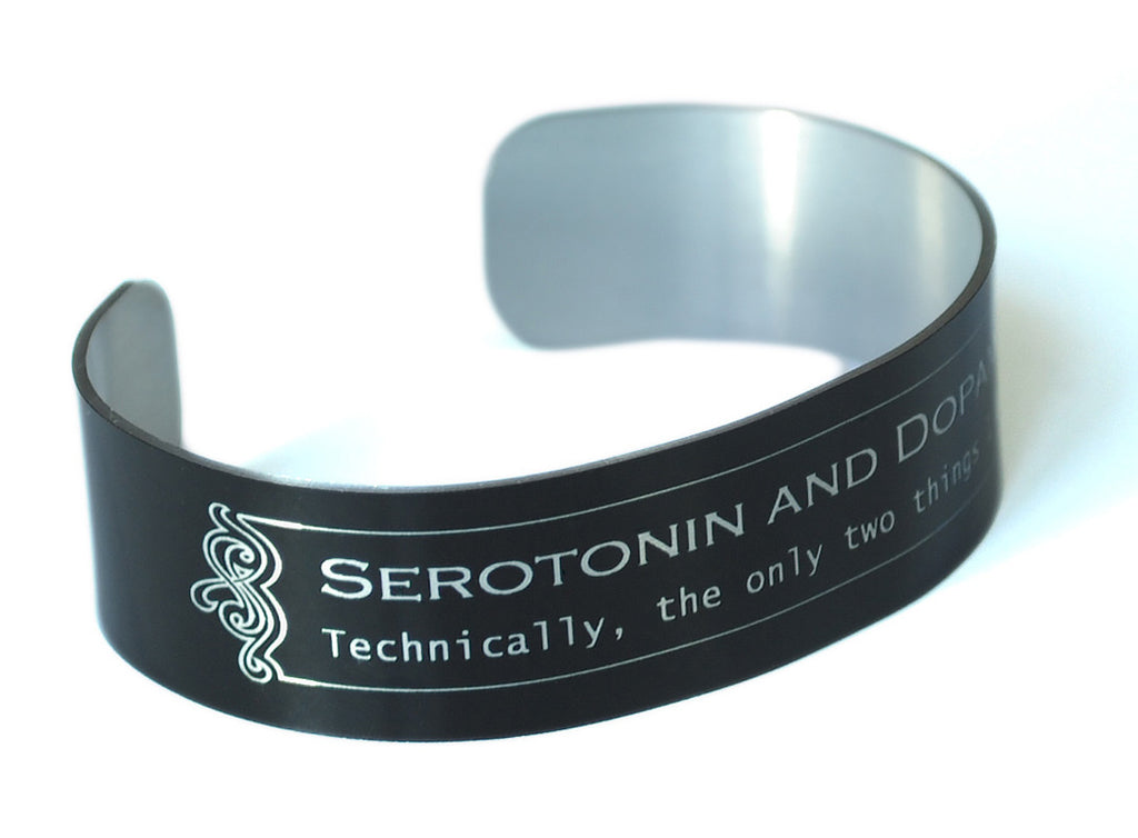Serotonin and Dopamine Aluminum Geek Bracelet