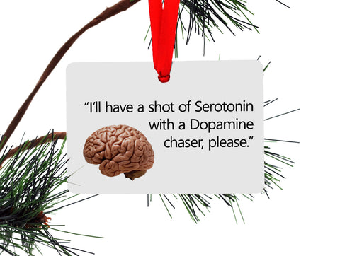 Serotonin Dopamine Christmas Tree Ornament