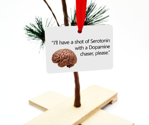 Serotonin Dopamine Christmas Tree Ornament