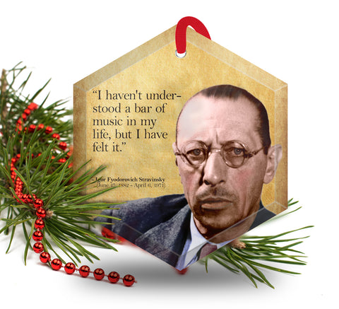 Igor Stravinsky Glass Christmas Ornament