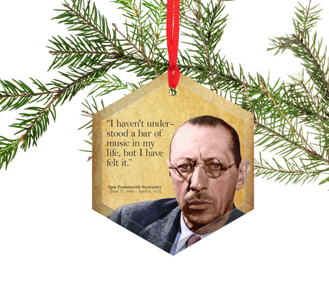Igor Stravinsky Glass Christmas Ornament