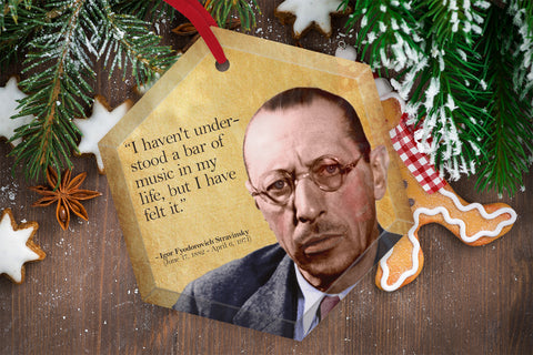 Igor Stravinsky Glass Christmas Ornament