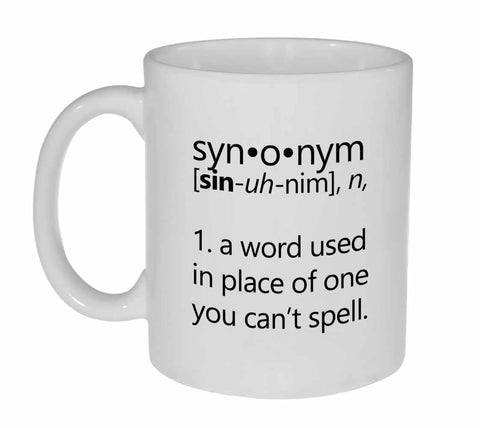 Synonym Definition Coffee or Tea Mug