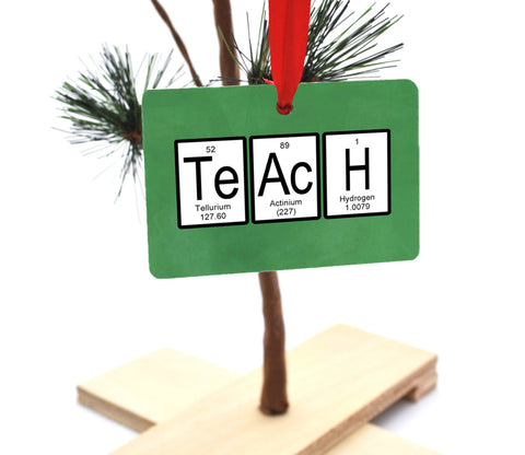 Teach Periodic Table of Elements Christmas Ornament