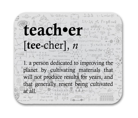 Teacher Definition Funny Quote Mouse Pad