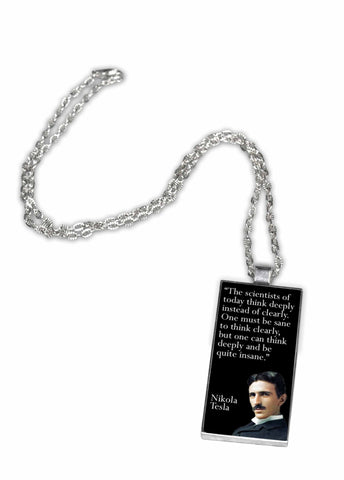 Nicola Tesla Famous Scientist Quote  Pendant Necklace