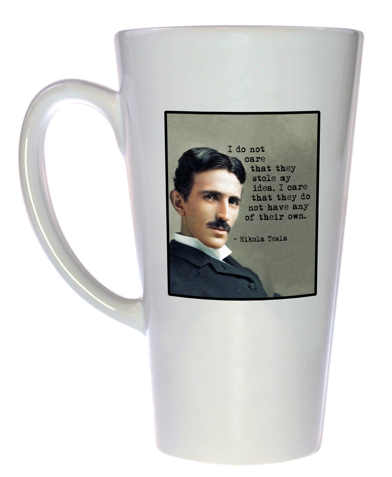 Nikola Tesla - Famous Scientists Series Coffee or Tea Mug, Latte Size –  Neurons Not Included™