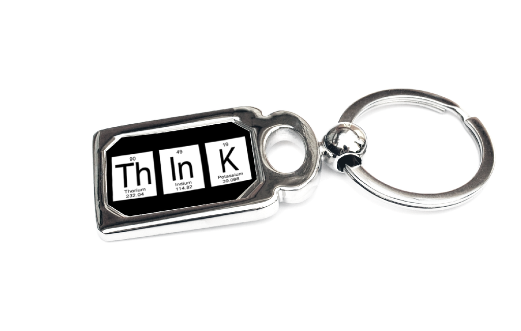 Think Periodic Table of Elements Metal Key Chain