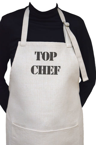 Top Chef Adjustable Neck Apron With Large Front Pocket - Can Be Personalized