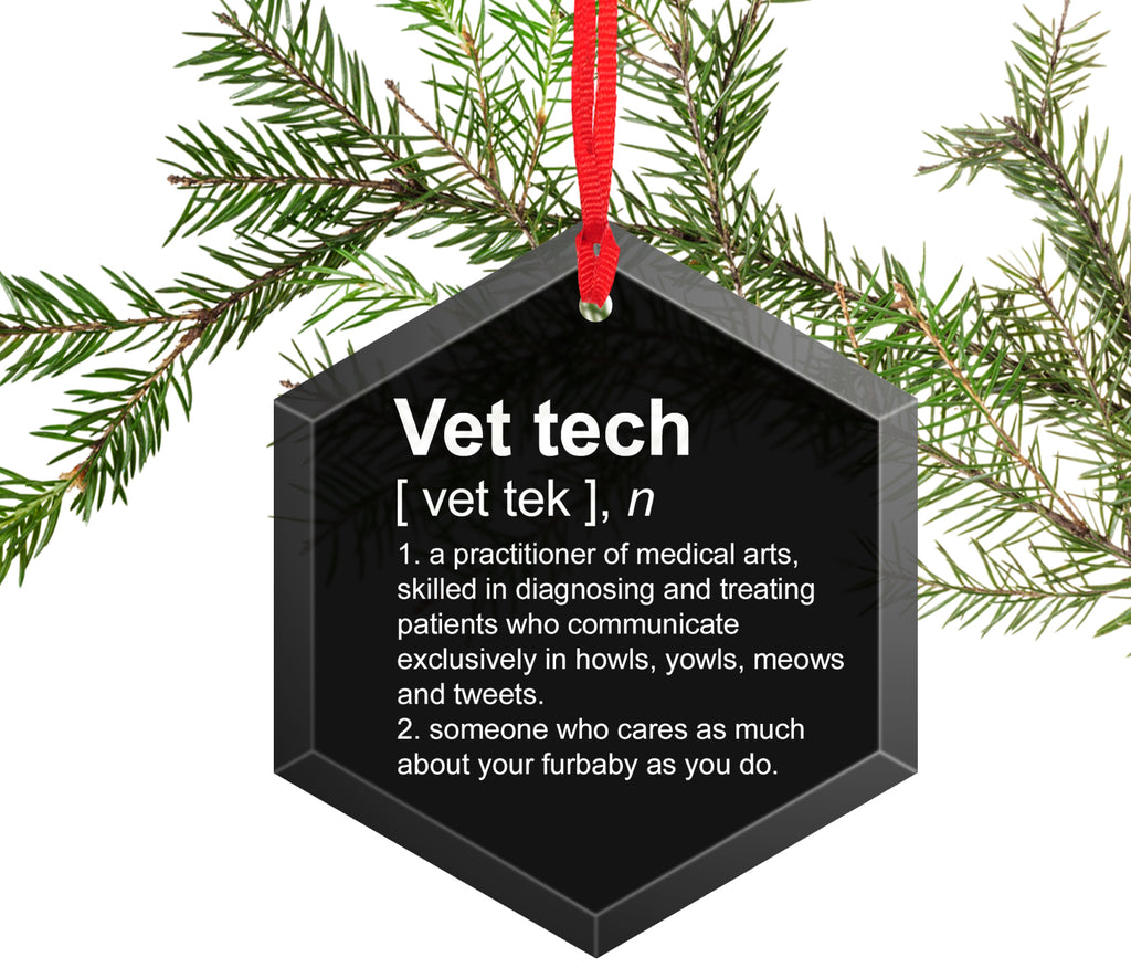 Funny Definition Of Vet Tech Glass Christmas Tree Ornament Neurons funny-definition-of-vet-tech-glass-christmas-tree-ornament-neurons