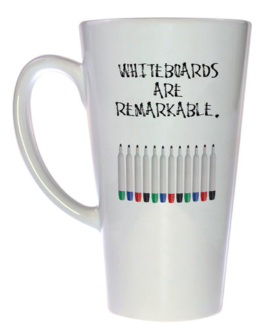 Whiteboards Are Remarkable Tall Coffee or Tea mug, Latte Size