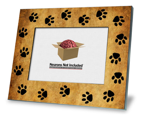 Paw Prints Picture Frame - Holds 5x7 Photo-Overall size 8x10