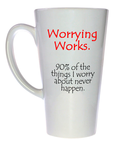 Worrying Works Coffee or Tea mug, Latte Size