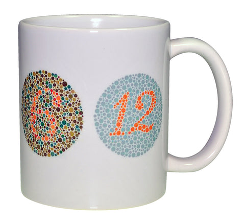 Color Blindness Test Wraparound Coffee or Tea Mug