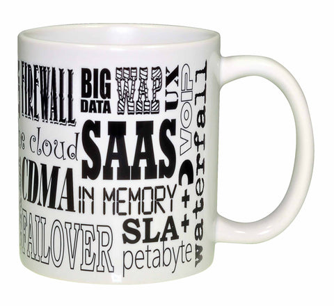 Computer Programming Terms Wraparound Coffee or Tea Mug