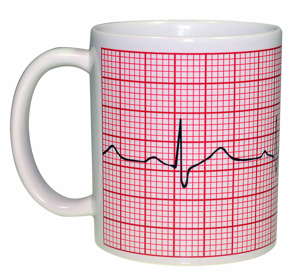 EKG Heart Monitor Tape Coffee or Tea Mug