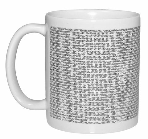 Value of Pi Wraparound Coffee or Tea Mug - Perfect Math Teacher Gift